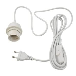 Casquillo E27, interruptor + cable